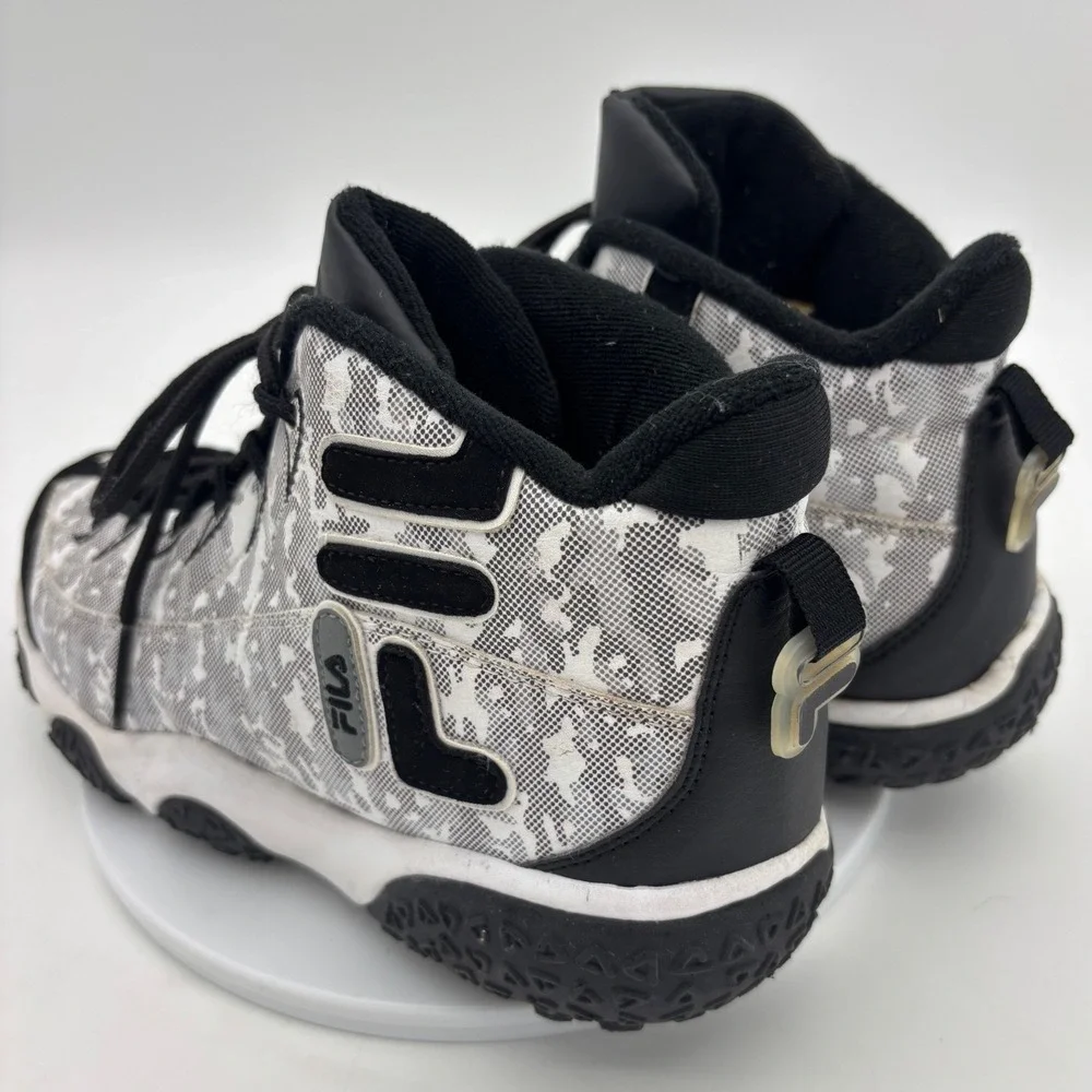 FILA Sneaker Shoe Basketball Black White Snake Dancer 6 Youth High Top 90s RARE